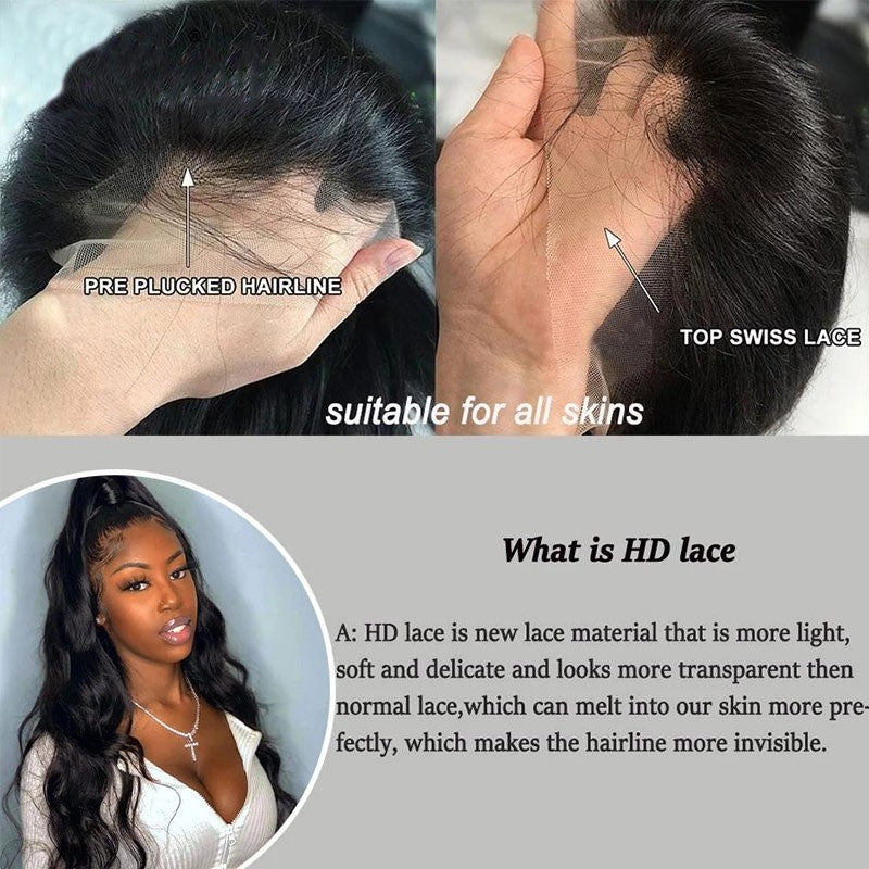 200% Density 12A India Human Hair Straight Wigs
