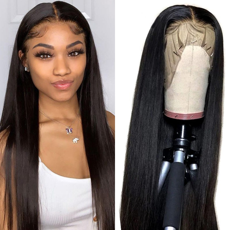 Natural Straight Hd Lace Frontal Wigs 12A Remy Virgin Human Hair