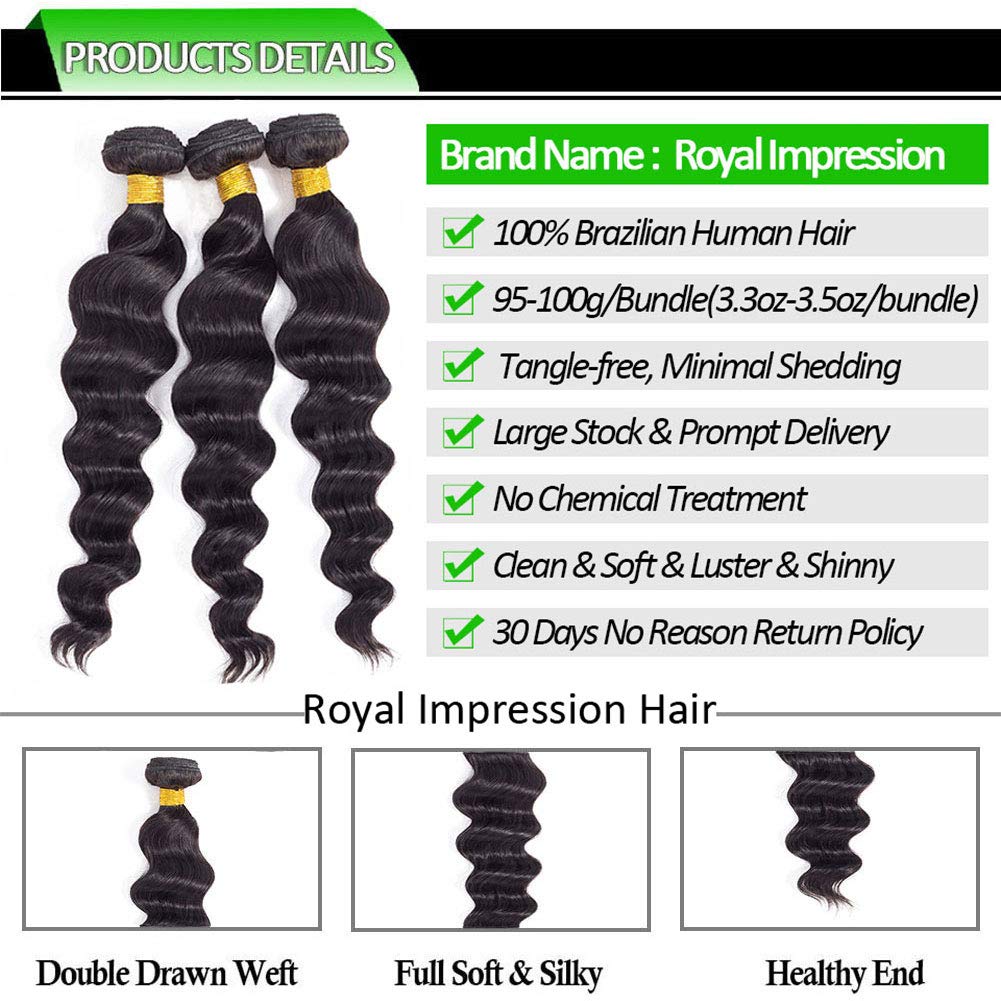 12A Loose Deep Wave Bundle Virgin Human Hair Curly Extension