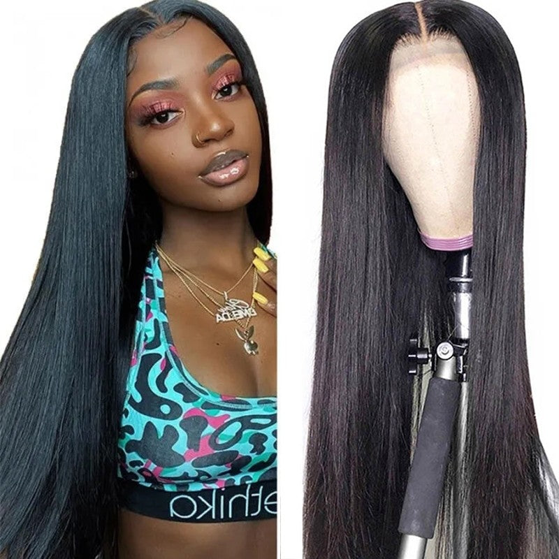 Natural Straight Hd Lace Frontal Wigs 12A Remy Virgin Human Hair