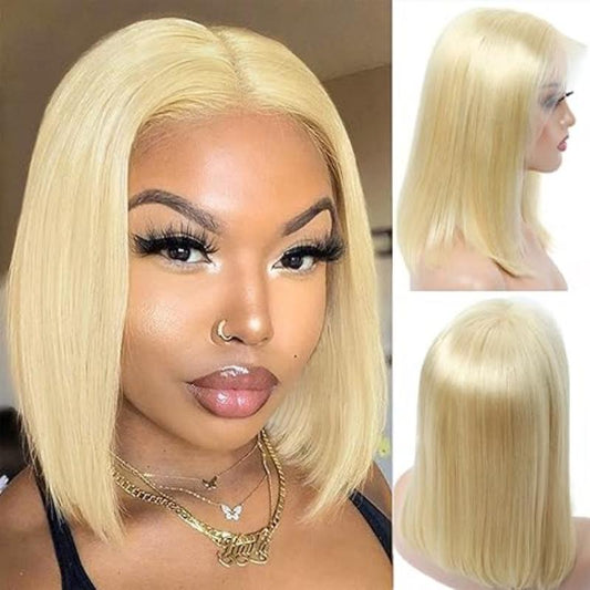 10inch 613 straight full lace wigs human hair frontal wig