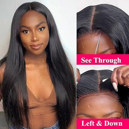 14inch 5x5 glueless lace closure wig straight hair