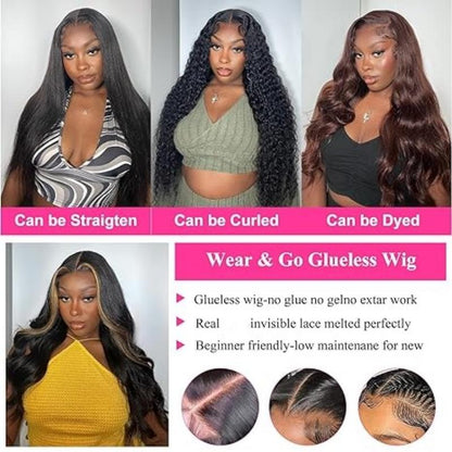 20inch 5x5 Wear and Go Body Wave Lace Closure Wigs