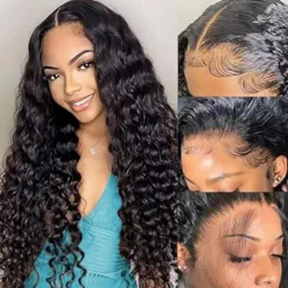 22inch 5x5 Loose Deep Wave Glueless Wig Lace