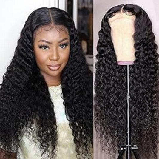 32inch 5x5 Glueless Curly Lace Wigs
