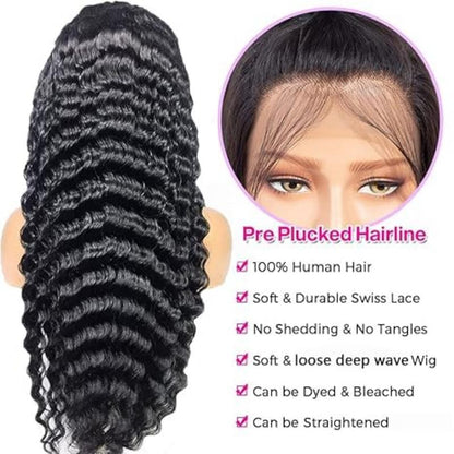 32inch 5x5 Wear and go Glueless Loose Deep Wave Wig