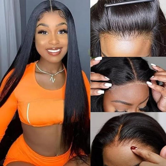 5x5 Glueless Lace Closure Wigs for Straight