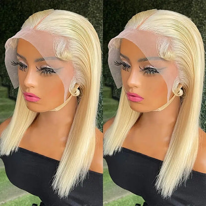 Fayuan 12inch 613 Lace Front Wig Human Hair 613 Full Lace Front Wigs Human Hair 130% Density Blonde Wig Human Hair Full Straight Human Hair Wigs Pre Plucked Blonde Lace Front Wigs Human Hair Full Lace Wigs