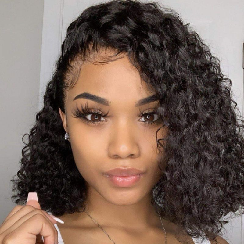 Lace Front Bob Curly Remy Human Hair