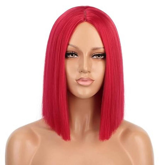  Red bob wig