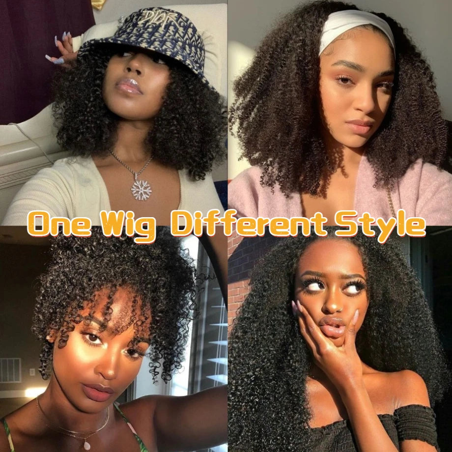 Stay on Trend with FAYUAN Glueless Pre-Plucked Pre-Cut Kinky Curly 5x5 Lace Closure Wig