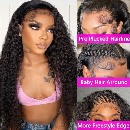 13x4 Transparent Curly Lace Frontal Wig