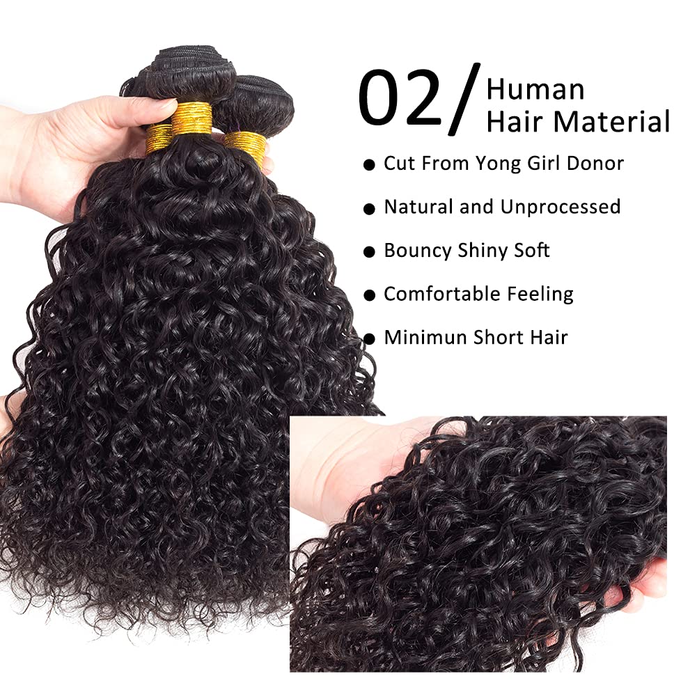 Raw Mink 100% Human Hair Kinky Curly Weave Bundle Hair