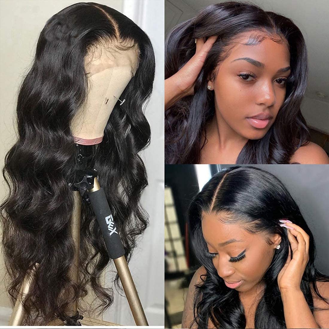 14 inch 200% Density T-part Lace Front Wig
