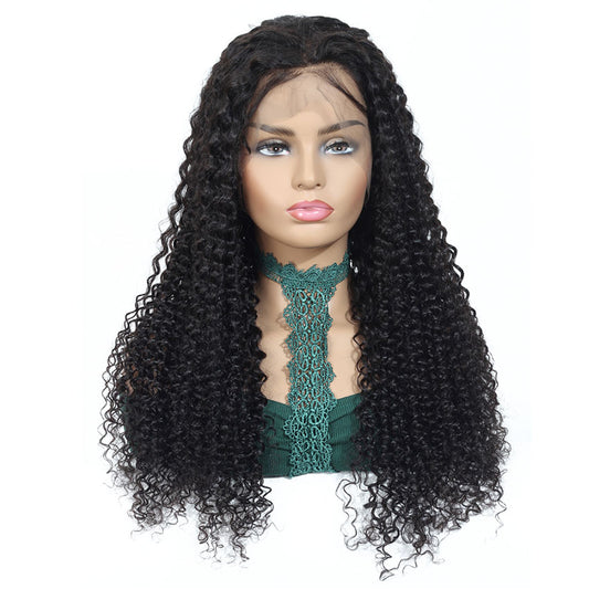 Kinky Curly Hd Lace Frontal Wavy Wig 12A Human Hair