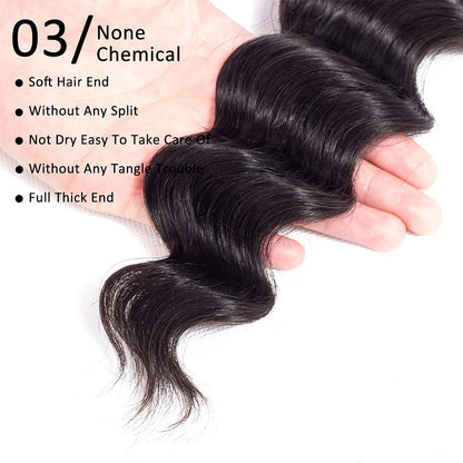 Cuticle Aligned Loose Wave Bundle Remy Human Hair Extension