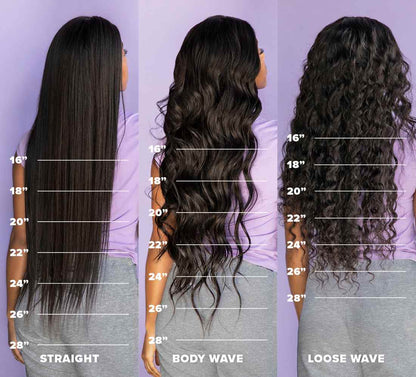 Virgin 12-32 inch Water Wave Human Hair Long Wigs