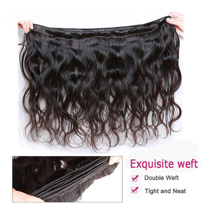 8A Malaysian hair Body Wave Bundles Virgin Extensions