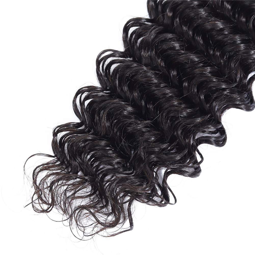 Virgin Human Hair Curly Deep Wave Bundles 100% Unprocessed